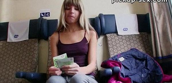  Eurobabe Gina Gerson railed in a train for a chunk of cash
